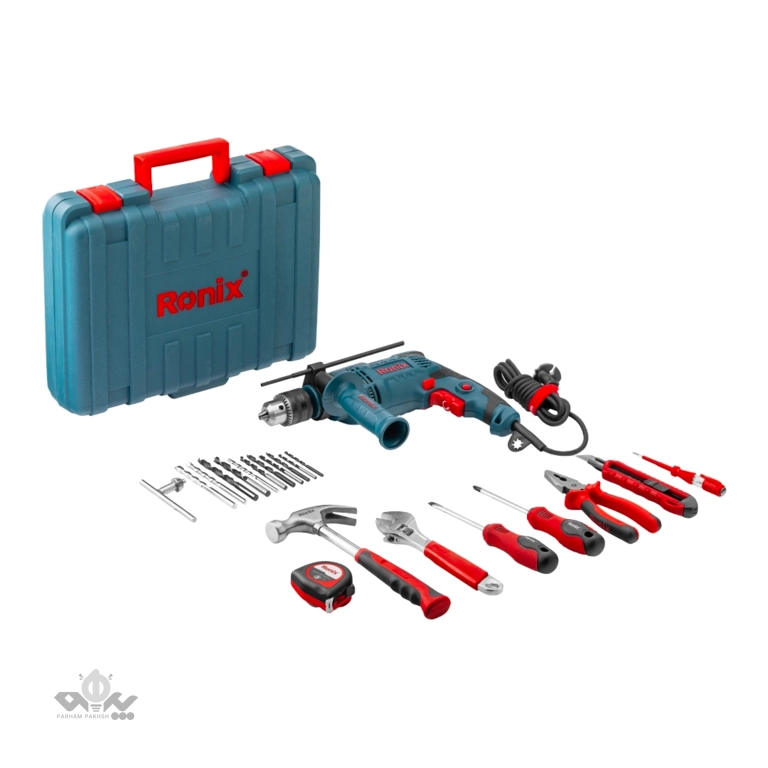 کیت دریل چکشی و متعلقات 21 پارچ RS-0001 رونیکس