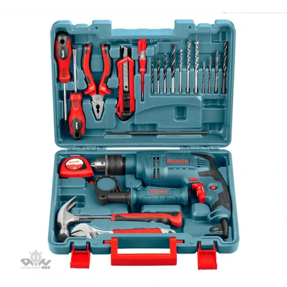 کیت دریل چکشی و متعلقات 21 پارچ RS-0001 رونیکس 